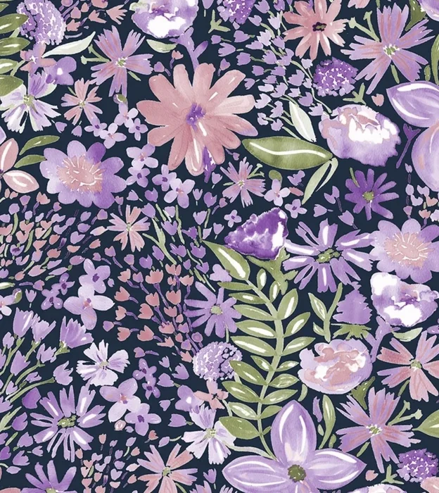 Purple Garden fabric swatch