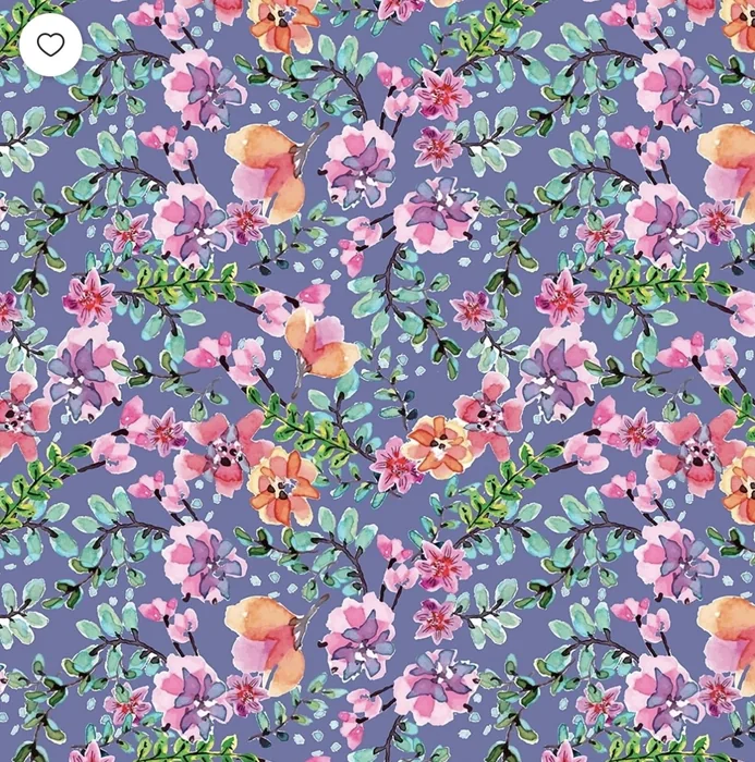 Periwinkle Blossom fabric swatch