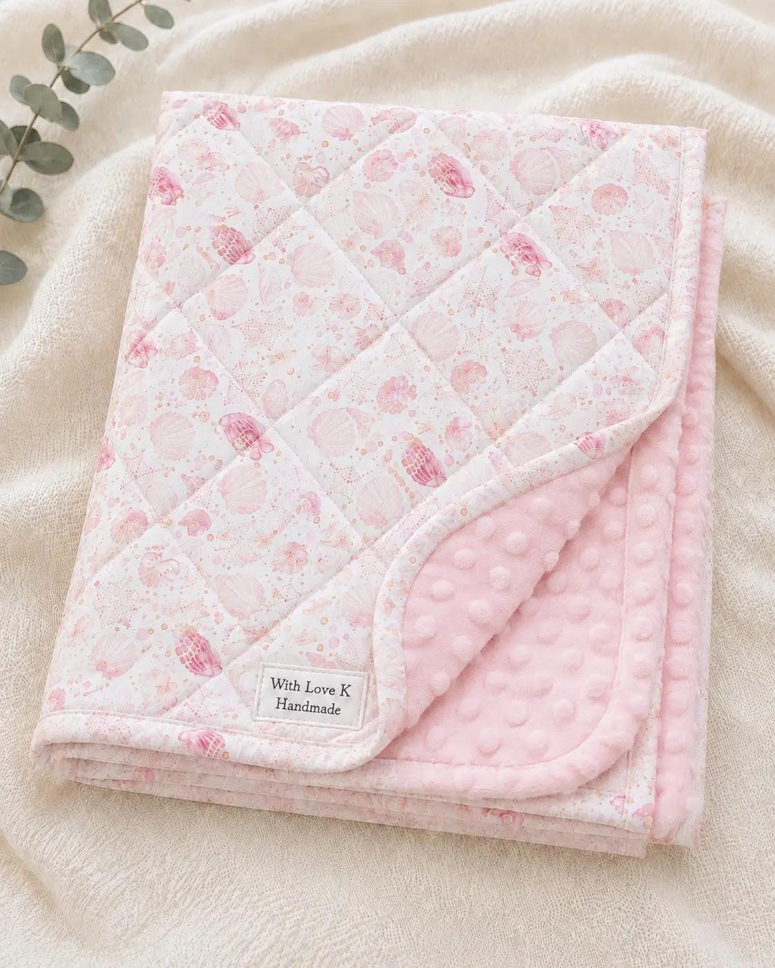 Seashell Pattern blanket folded thumbnail