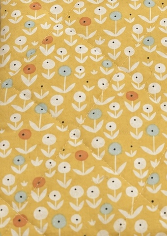 Yellow Floral fabric swatch