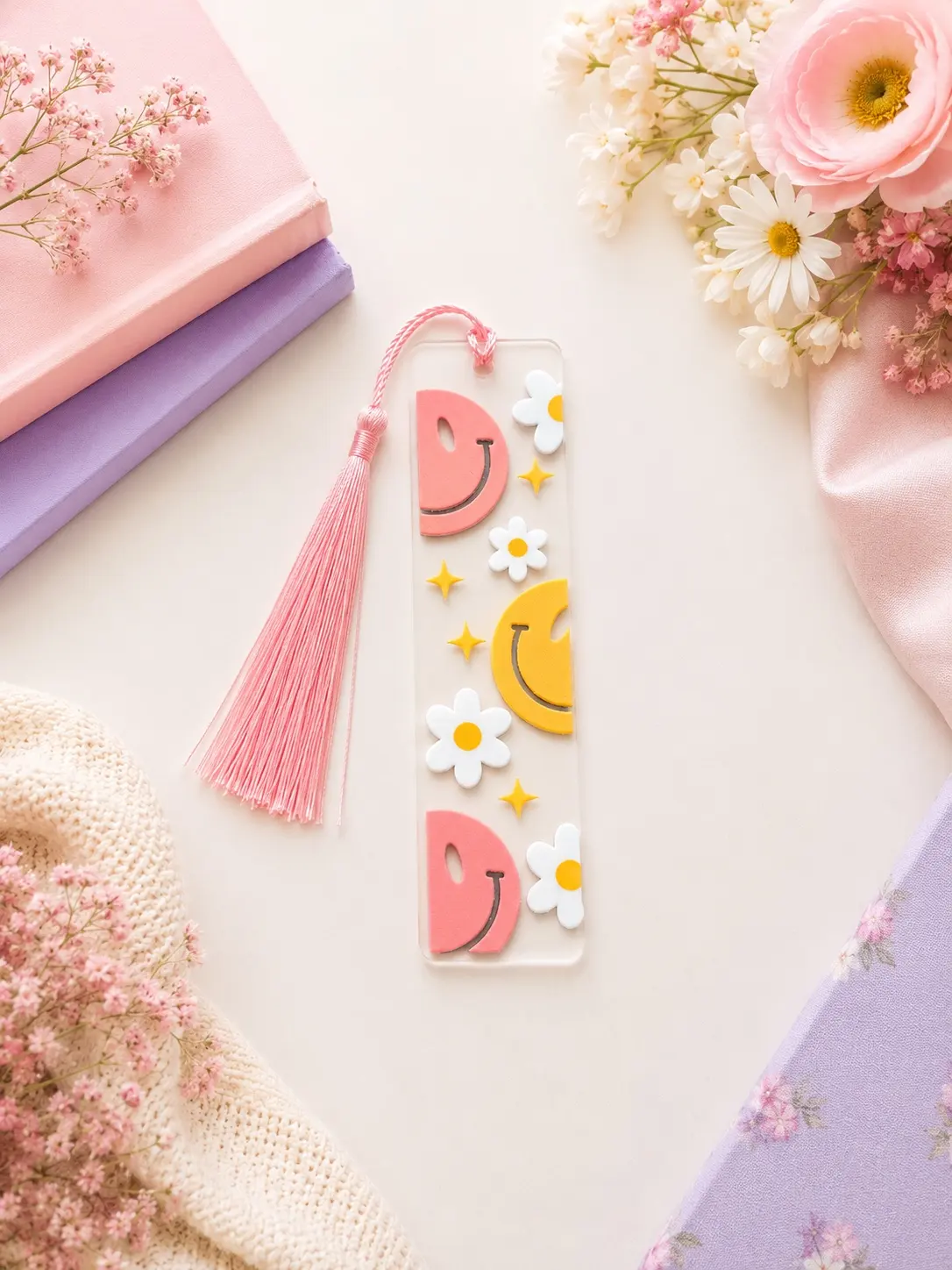 Smiley Daisies bookmark