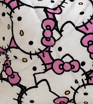 Hello Kitty Faces fabric swatch